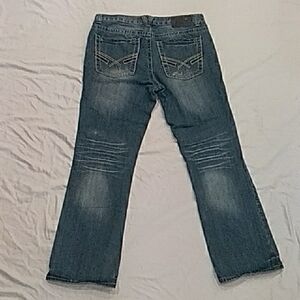 Classic Blue Denim Jeans with Back Pocket Stitching